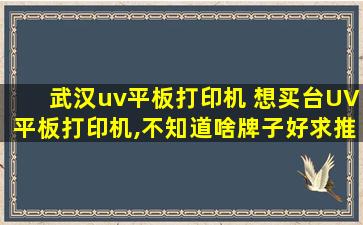 武汉uv平板打印机 想买台UV平板打印机,不知道啥牌子好求推荐